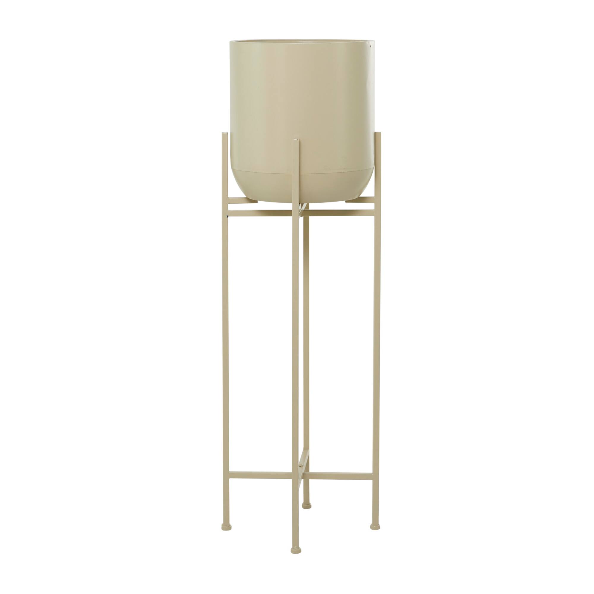 White Modern Planter, 13" x 13" x 42"